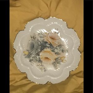 Vintage Made For You By Maxine Decorative Plate with Roses Flowers